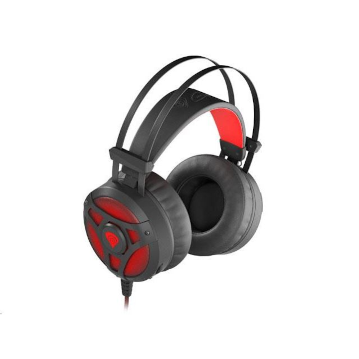Natec Genesis Neon 360 Stereo fekete-piros gamer fejhallgató