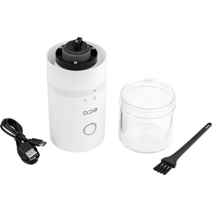 Кафемелачка ECG, KM 150 Minimo, USB зареждане, 3.7 волта, 13 W, 30 гр, Бял