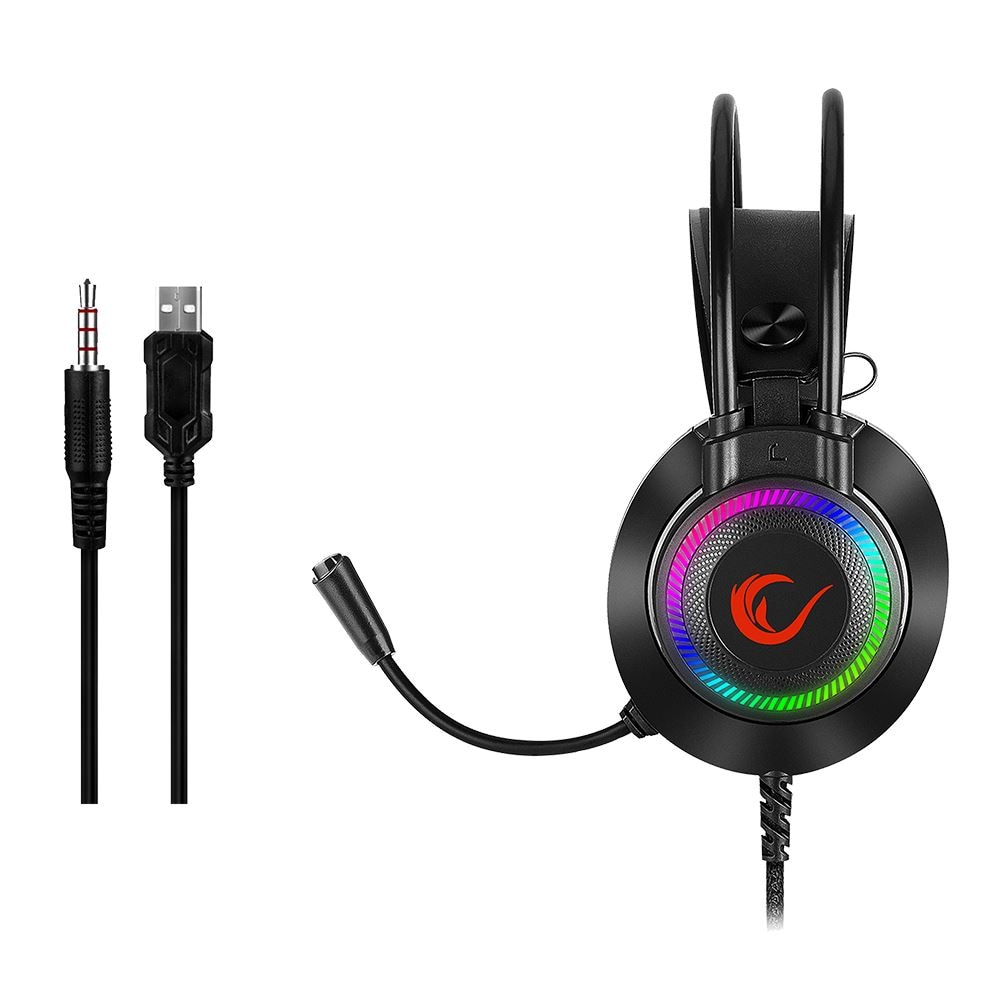 Casti Rampage RM-K27 X-Jammer RGB Negru, Microfon/ Casti