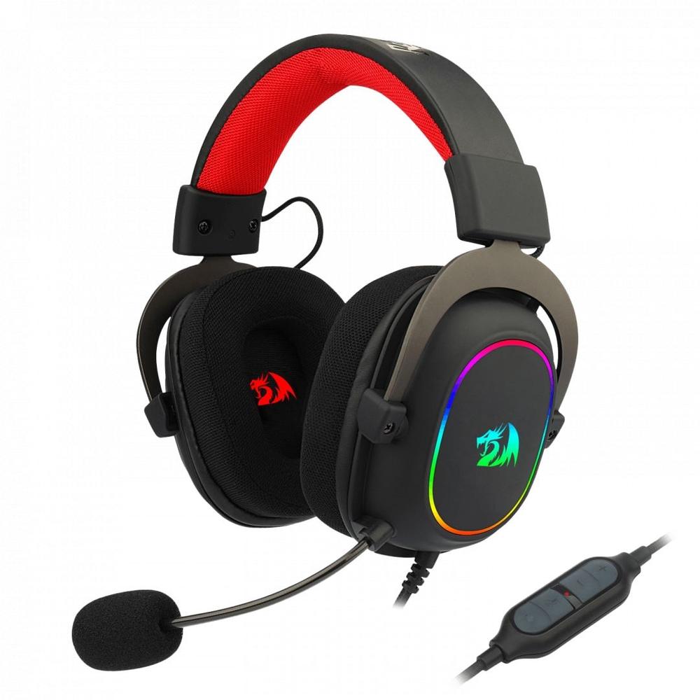 Casti Redragon ZeusX 7.1, Negre iluminare RGB
