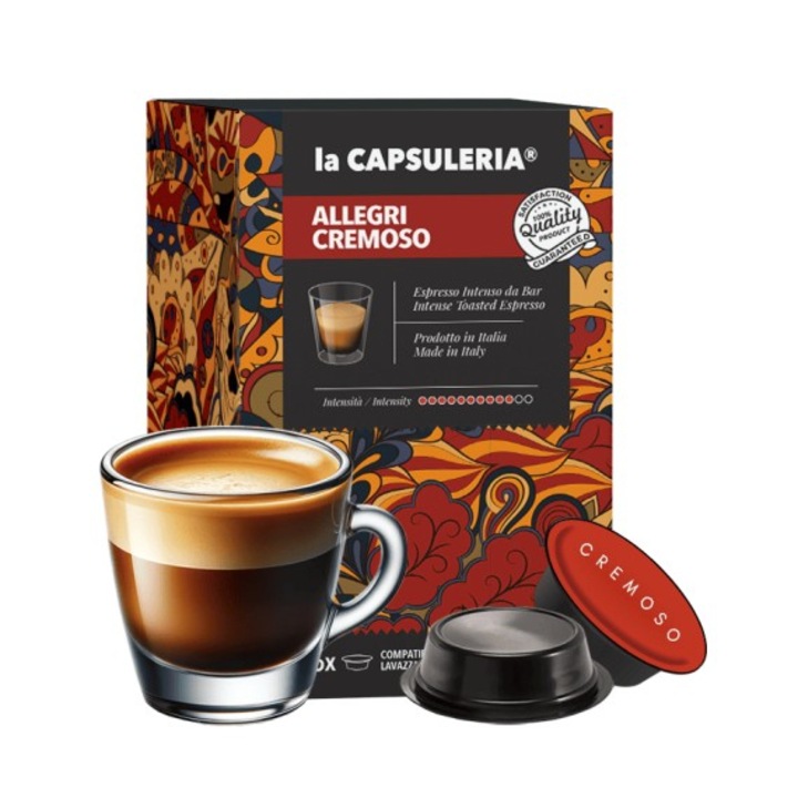 Комплект от 16 кафе капсули Allegri Mio, съвместими с Lavazza и Modo Mio, La Capsuleria