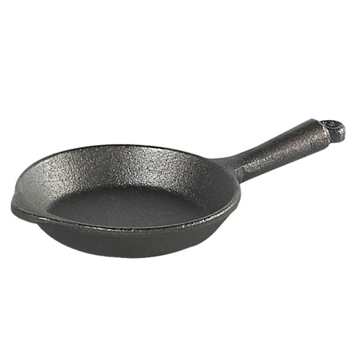Mini serpenyő, Skeppshult, Öntöttvas, 8 cm, Fekete