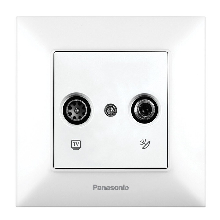 Priza tv/sat de capat arkedia slim alb