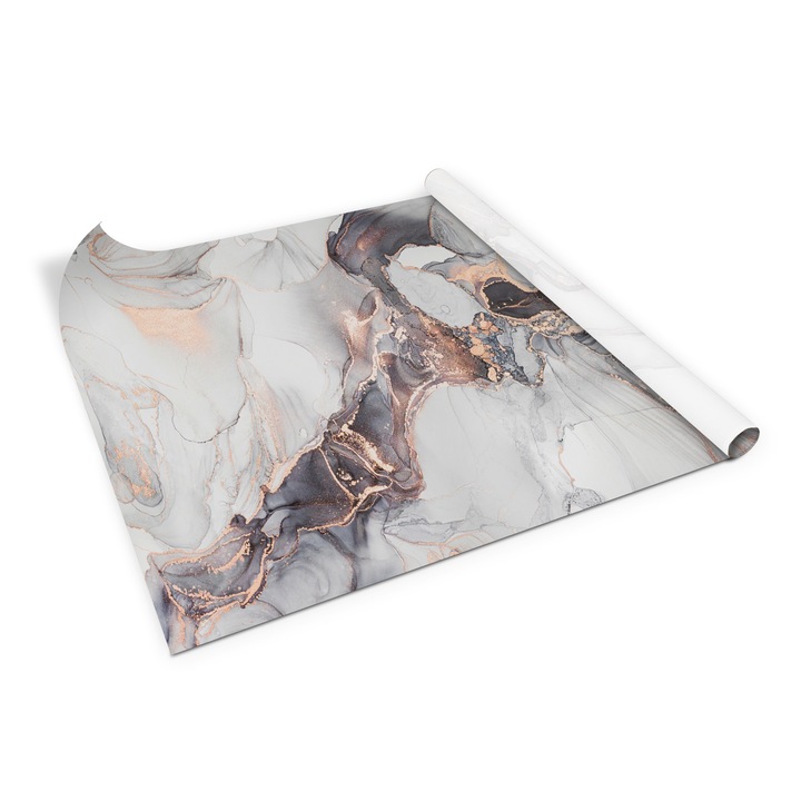 Folie de mobila autoadeziva, Decormat, Marmura abstracta, Gri, 100 x 50 cm, 010130570010000053837