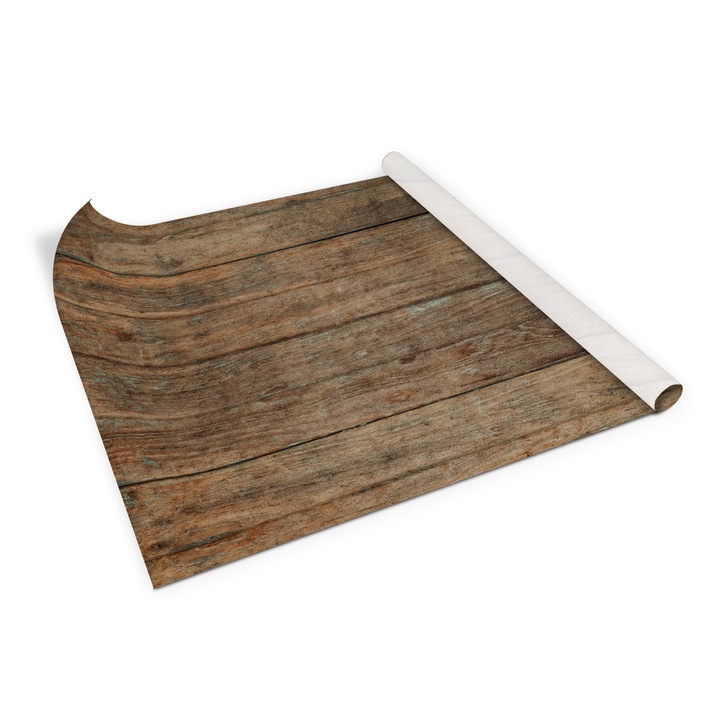 Folie de mobila autoadeziva, Decormat, scanduri vechi, Maro, 100 x 50 cm, 010130570010000053723