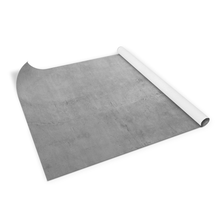 Folie de mobila autoadeziva, Decormat, Textura de beton, Gri, 100 x 50 cm, 010130570010000053876