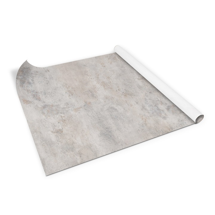 Folie de mobila autoadeziva, Decormat, Beton de ciment, Gri, 100 x 50 cm, 010130570010000053891