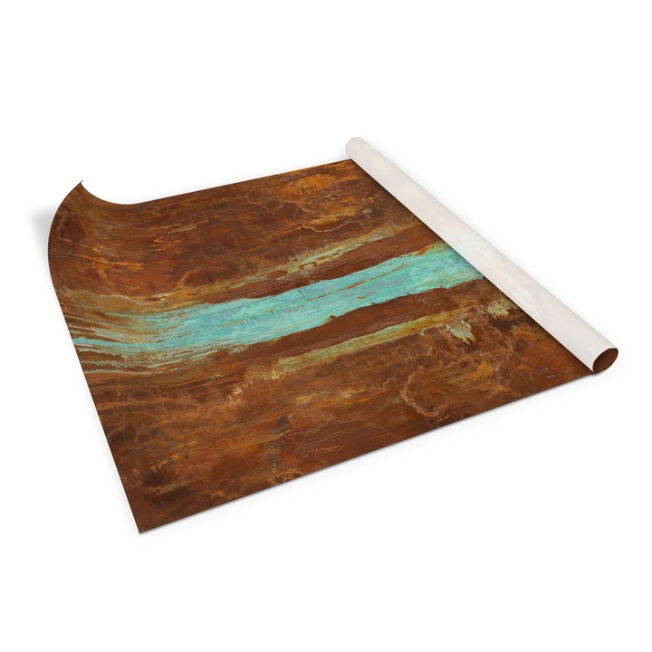 Folie de mobila autoadeziva, Decormat, Foaie de rugina veche, Maro, 100 x 50 cm, 010130570010000053936