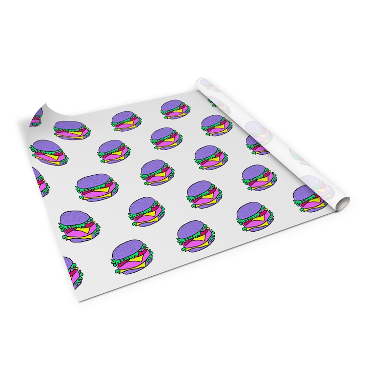 Folie de mobila autoadeziva, Decormat, hamburger, Multicolor, 100 x 50 cm, 010130570010000054101