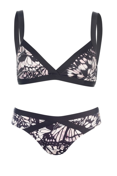 Costume de baie Firetrap Blackseal Butterfly, doua piese, Negru/Alb, XS