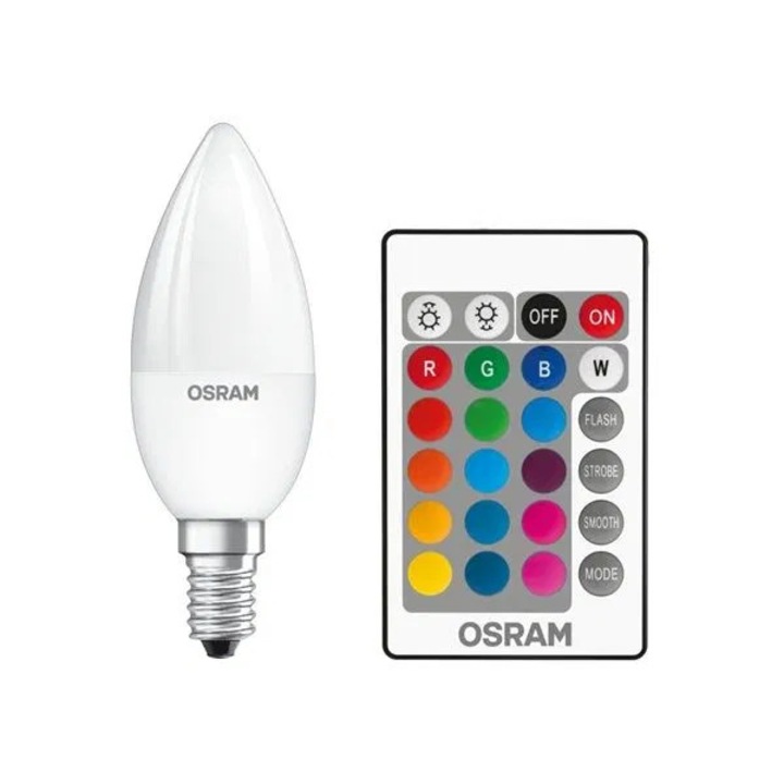Osram STAR+ LED fényforrás E14 4.5W gyertya RGB (ST CLAS B 25 RGBW 4.5 W/2700K E14 FR) (ST CLAS B 25 RGBW 4.5 W/2700K E14 FR)