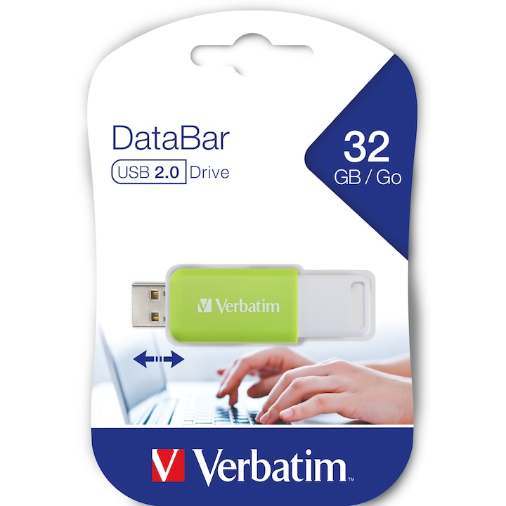 Memorie USB Verbatim Databar 32GB USB 2.0, Verde