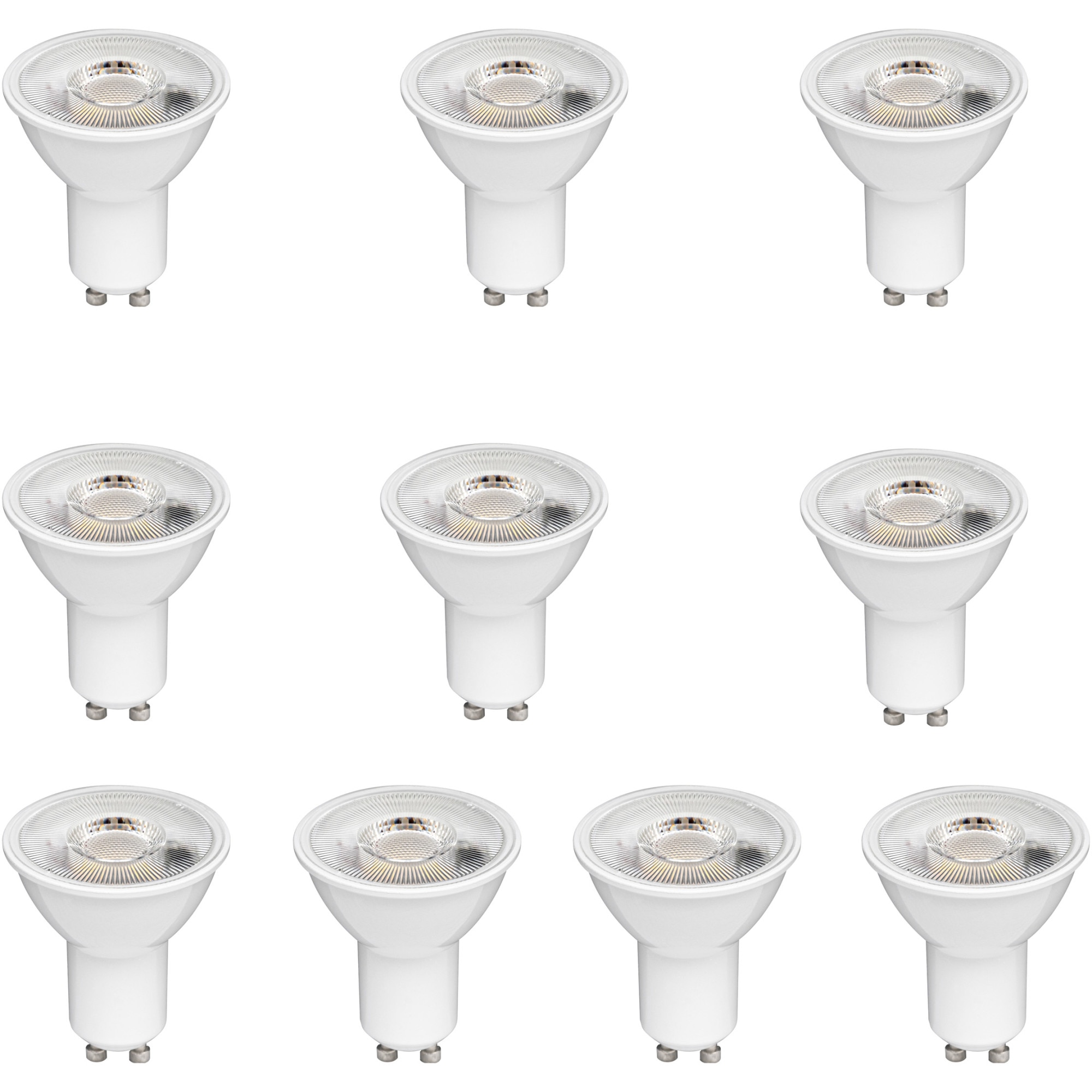Pachet 10 becuri spot LED BELLALUX PAR16 50, GU10, 6.9W (50W), 575 lm, 120°, temperatura lumina calda (2700K), clasa energetica F