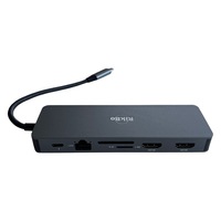 Docking Station USBC, 13 in 1 RikBo®, 1x 1000Mbps Gigabit Ethernet Port, 2x 4k HDMI, 1x VGA Port, 3x USB3.0, 1xUSB2.0, 1x USB-C Data Port, 1x TypeC PD Port, 1 x SD Card Slot, 1x TF Card, 1 x 3.5mm Audio / Mic
