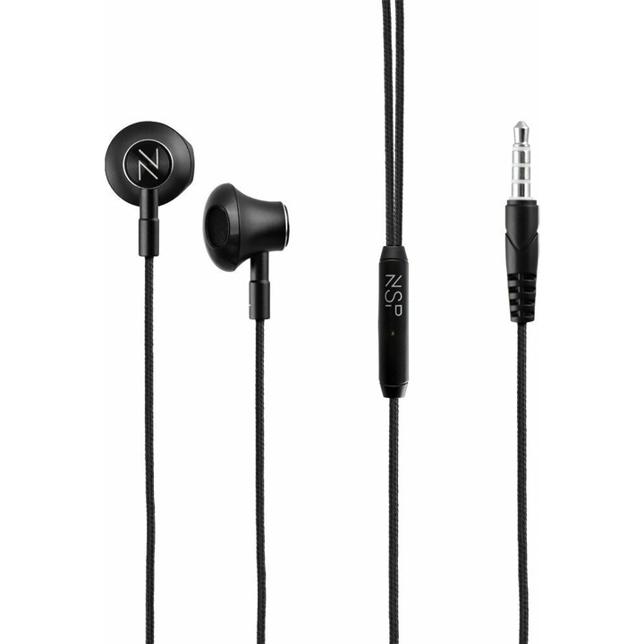 Casti audio NSP HN30, Ultra Bass, Cu fir, Negru