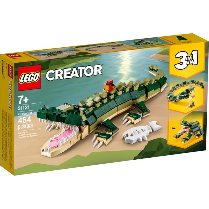 Set de constructie, LEGO®, Plastic, 3 in 1, 4+, 454 piese, Multicolor