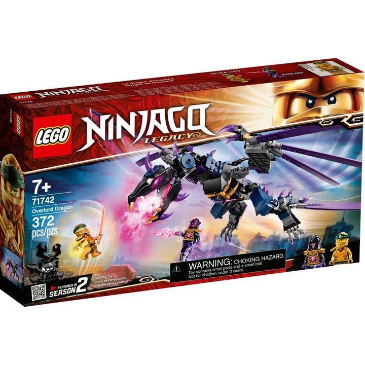 Конструктор, LEGO®, пластмаса, Ninjago 71742 Dragon of the Dark Lord, 372 части, 7+, многоцветен