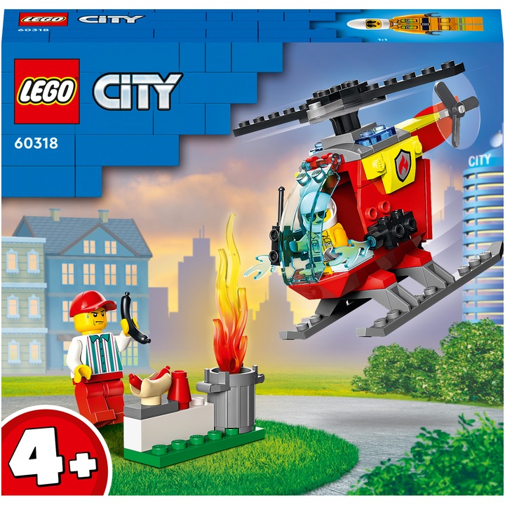 LEGO® City - Пожарникарски хеликоптер 60318, 53 части