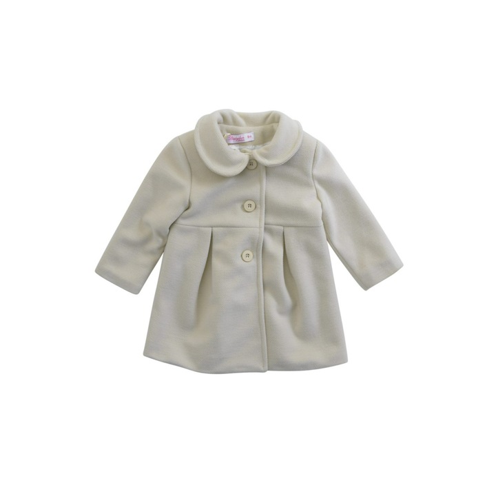 Palton pentru fete Babylon, Poliester/Viscoza, Alb