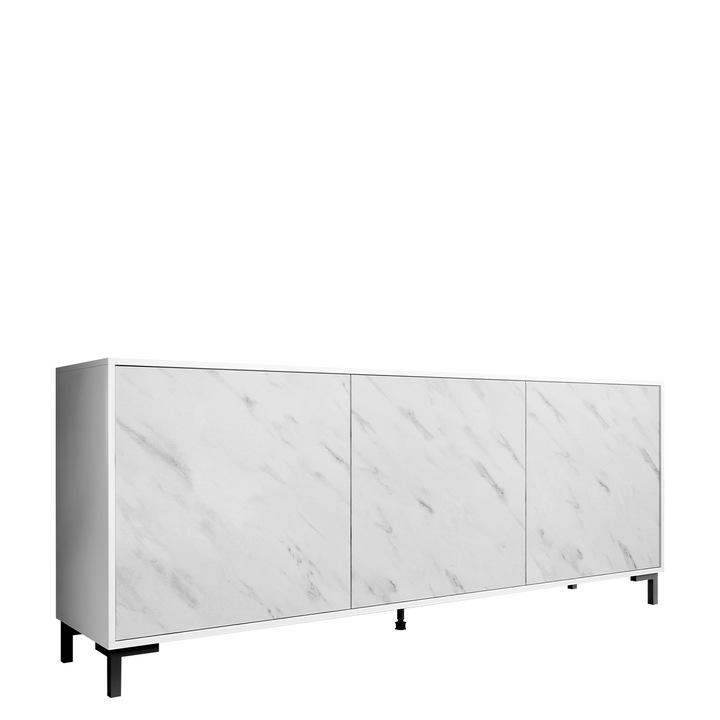 Comoda Sopeleto 3D 200, MIRJAN24, alb, 200x81x45 cm