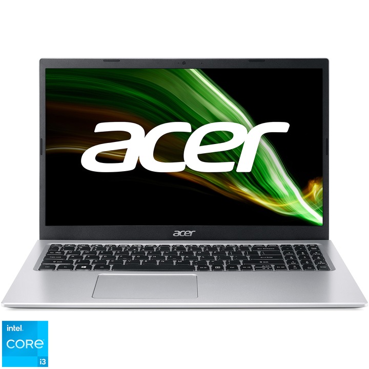 Лаптоп Acer Aspire 3 A315-58 с процесор Intel® Core™ i3-1115G4 до 4,1 GHz, 15,6", Full HD, 8GB DDR4, 512GB SSD, Intel® UHD Graphics, Без ОС, Сребрист