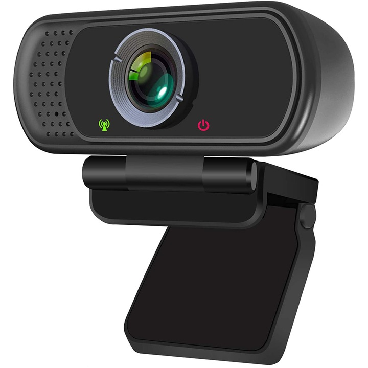 Camera web Loosafe® Conference Pro, 4MP FullHD, Ultracompact, unghi 110 grade, 30FPS, anulare zgomot de fond, plug & play, posibilitate montare trepied negru