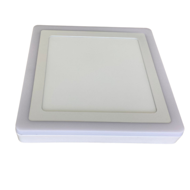 Spot LED Patrat Aplicat Doua Culori 24+12W 3000k-6500k Trei Functii