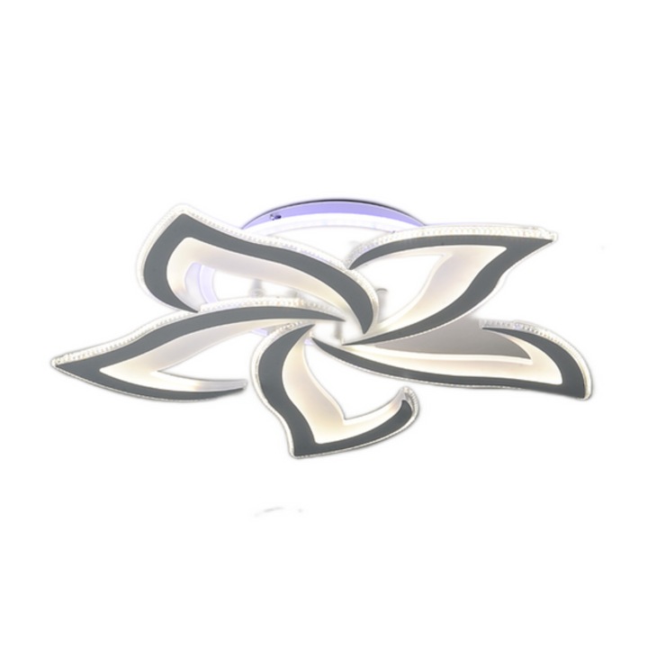 RFAN LED полилей, модел M396-5RGB, с дистанционно управление, 3 вида светлина плюс RGB светлина, регулируем интензитет, 202 W, бял