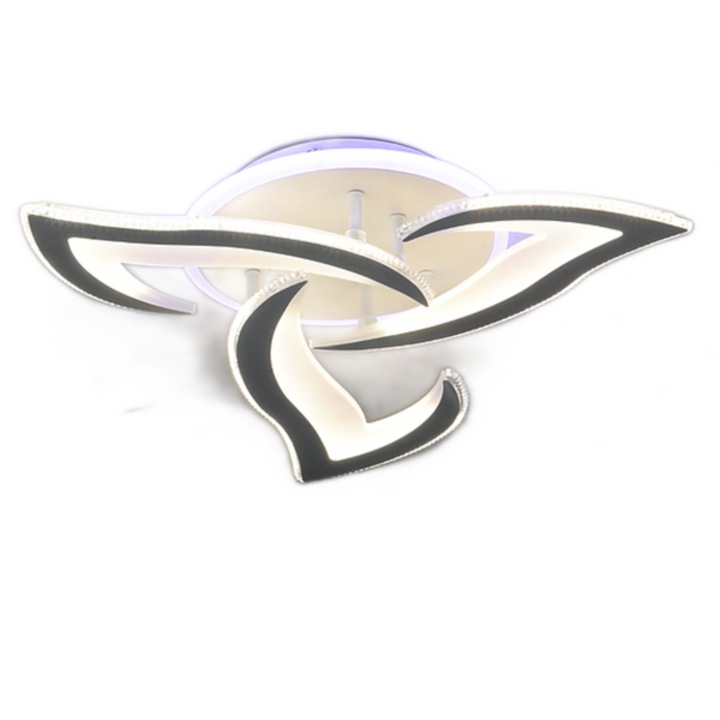 Lustra LED RFAN, Model M396-3RGB, cu Telecomanda, 3 Tipuri de Lumina plus Lumina RGB, Intensitate Reglabila, 130W, Alb