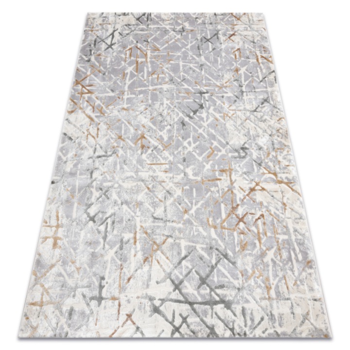 Covor DYWANY ŁUSZCZÓW acril elitra 9964 spalier vintage gri / galben , 240x350 cm