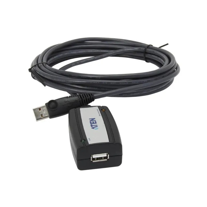 Cablu prelungitor ATEN UE250, USB-A tata - USB-A mama, 5 m, USB 2, Negru