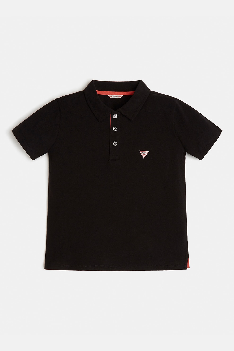 GUESS KIDS, Tricou polo cu logo discret, Negru, 135-139 CM