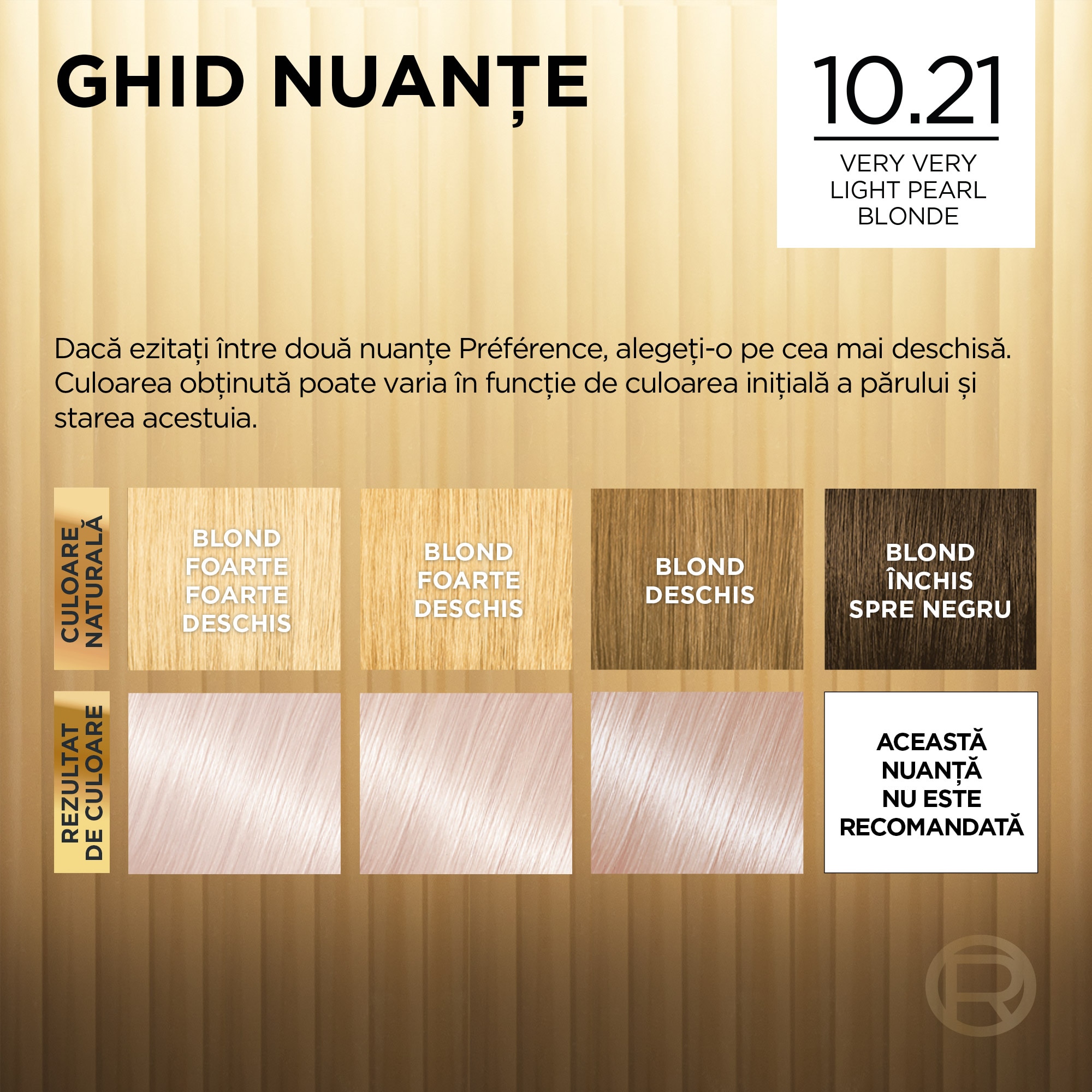 Vopsea de par permanenta cu amoniac L'Oreal Paris Preference 10.21