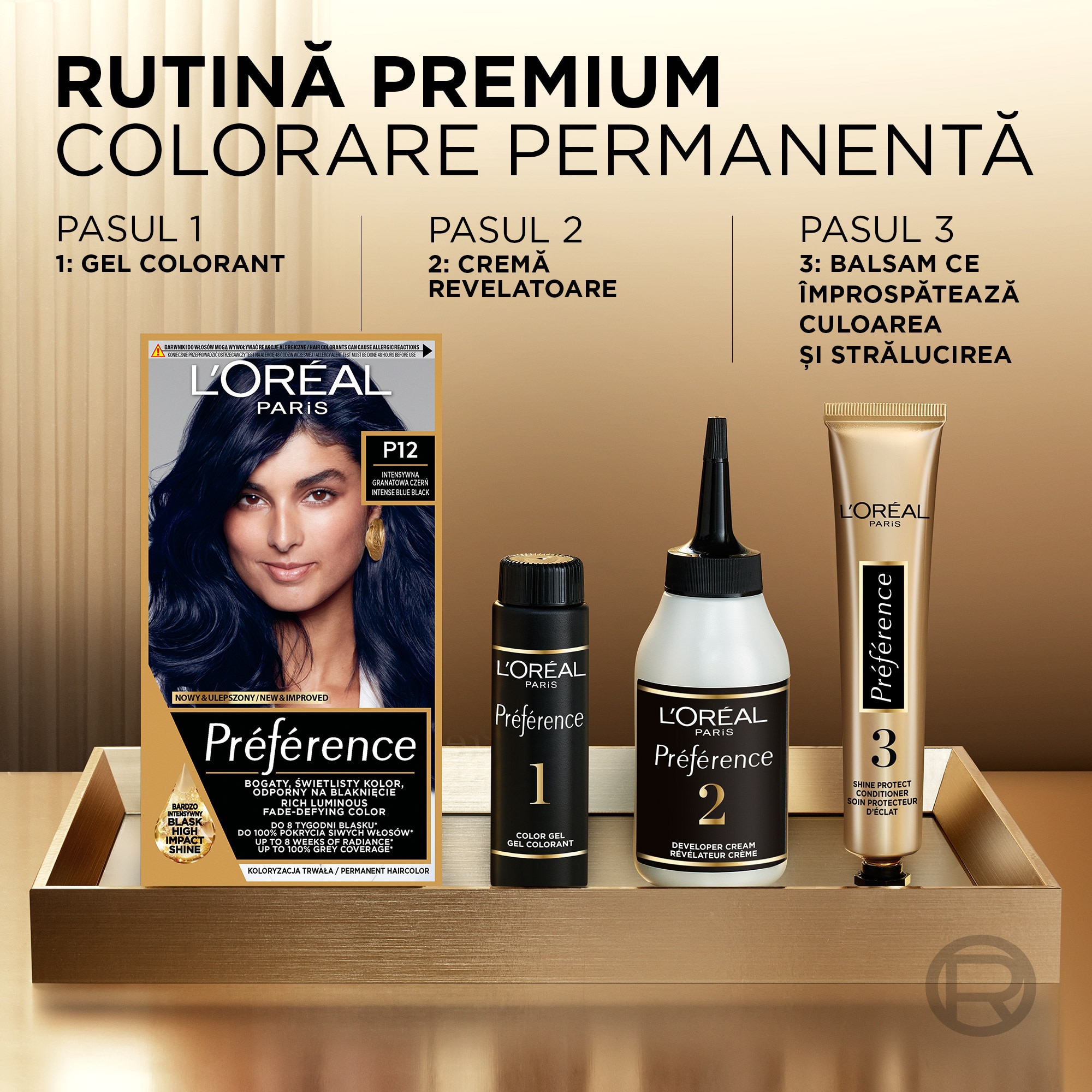 Vopsea de par permanenta cu amoniac L'Oreal Paris Preference 9.1