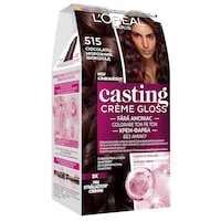 Vopsea de par semi-permanenta fara amoniac L'Oreal Paris Casting Creme Gloss 515 Ciocolatiu, 180 ml
