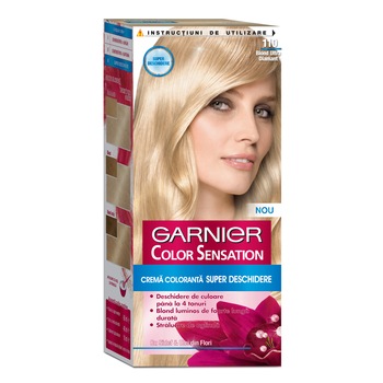 Vopsea de par permanenta cu amoniac Garnier Color Sensation 110 Blond Ultra Diamant, 110 ml Vopsea de par permanenta cu amoniac Garnier Color Sensation 110 Blond Ultra Diamant, 110 ml