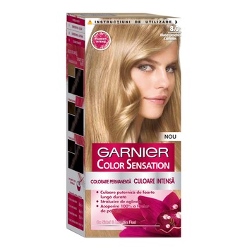 Vopsea de par permanenta cu amoniac Garnier Color Sensation 8.0 Blond Deschis Luminos, 110 ml Vopsea de par permanenta cu amoniac Garnier Color Sensation 8.0 Blond Deschis Luminos, 110 ml
