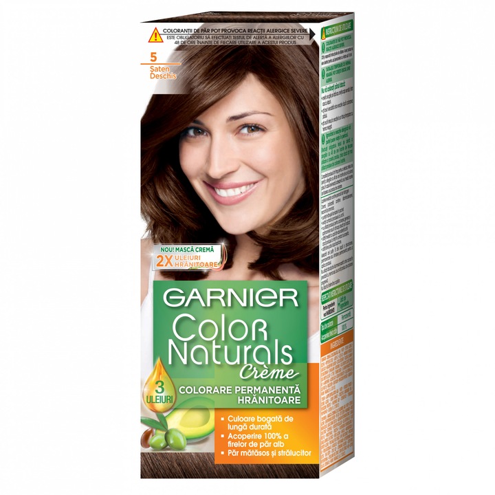 Боя за коса с амоняк Garnier Color Naturals 5, Светло кестеняво