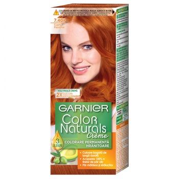 Vopsea de par permanenta cu amoniac Garnier Color Naturals 7.40 Cupru Pasional, 110 ml Vopsea de par permanenta cu amoniac Garnier Color Naturals 7.40 Cupru Pasional, 110 ml