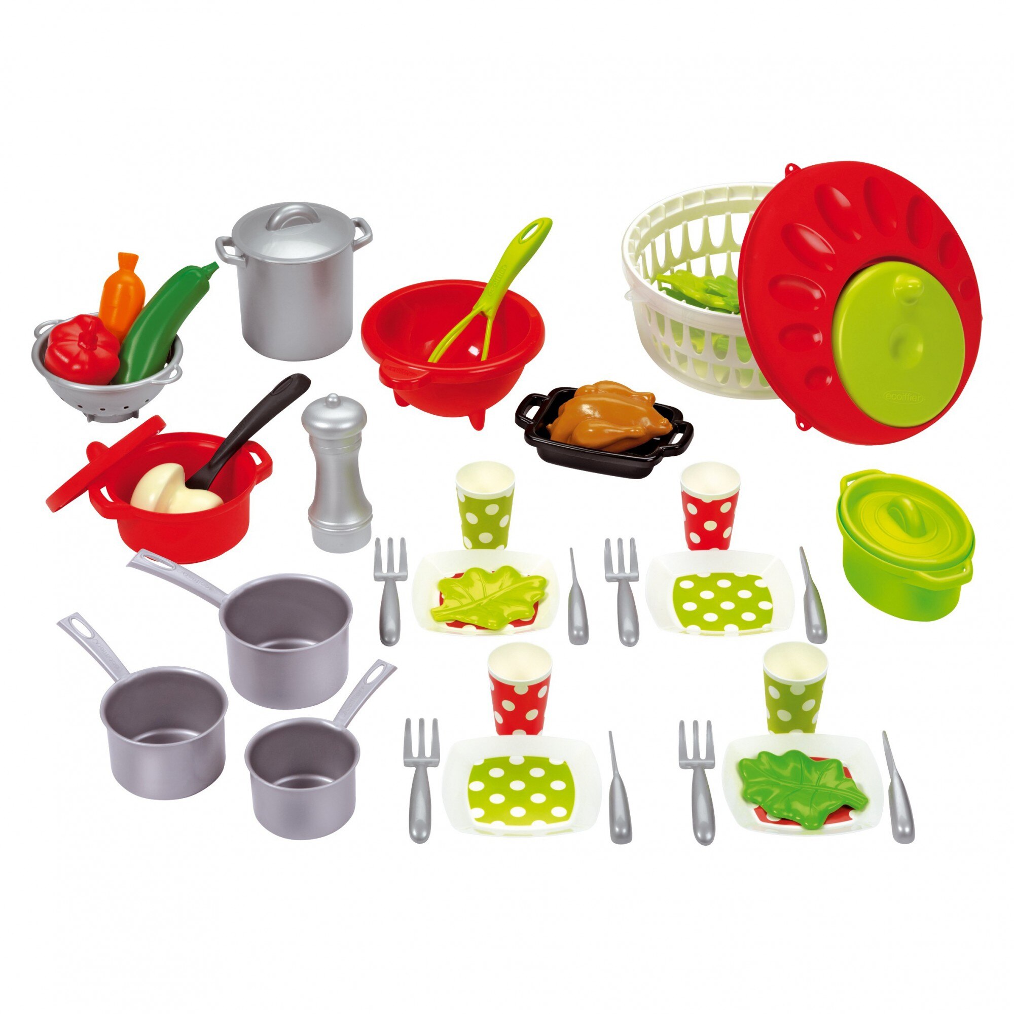 Set joaca Ecoiffier, Accesorii de bucatarie 47 Piese