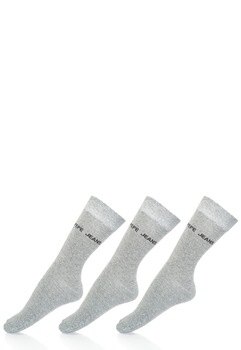 Pepe Jeans London, Set de sosete scurte Jackson - 3 perechi, Gri inchis melange, 43-48 Pepe Jeans London, Set de sosete scurte Jackson - 3 perechi, Gri inchis melange, 43-48