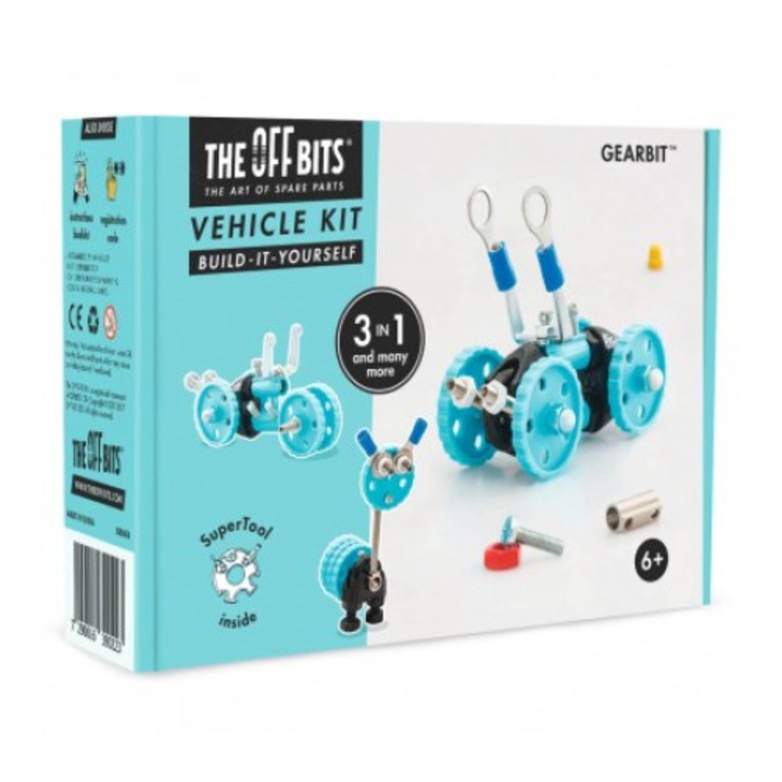 Set de construit cu suruburi si piulite, GearBit, The OFFBITS, 41 piese