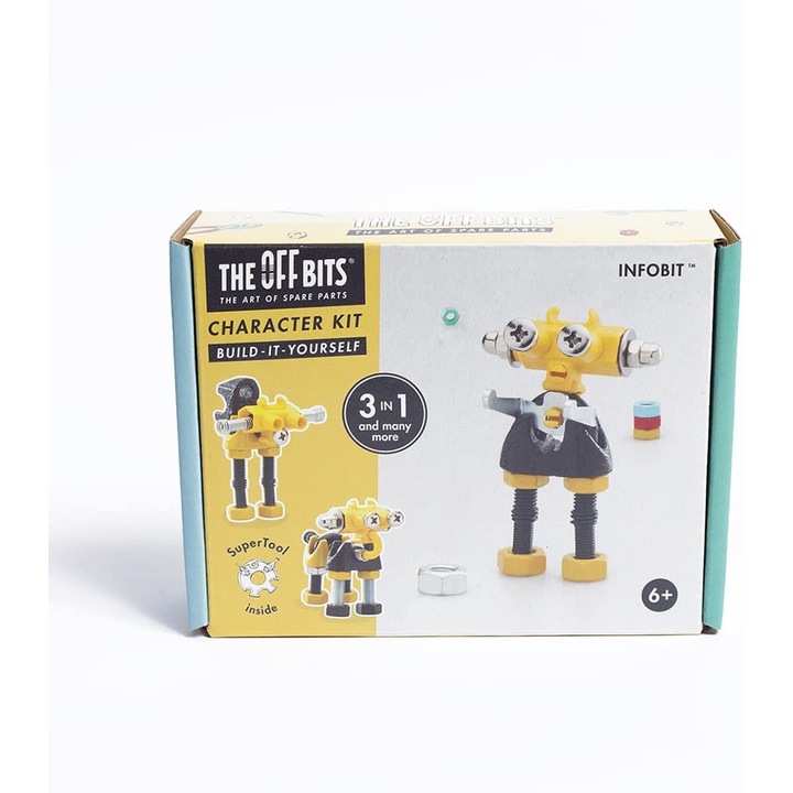 Set de construit cu suruburi si piulite, InfoBit, The OFFBITS, 27 piese