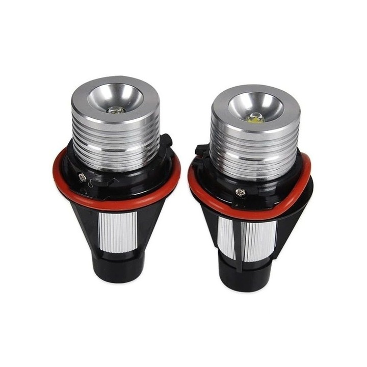 Set 2 LED-uri Marker Techstar® Angel Eyes, 5W, BMW E39, E61, E63, E65, X5, 6500K, Aluminiu