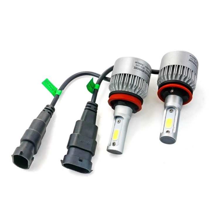 2 db Techstar® S2 autó LED, H11/H8/H9, 36 W, 4000 lumen, 6500 K, AUTO, 12-24 V, COB, Canbus