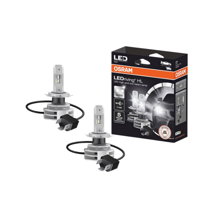 Комплект 2 бр. LED крушки за фар Osram H4 LEDriving HL New Generation 9726CW 14W, 6000K, без вентилатор