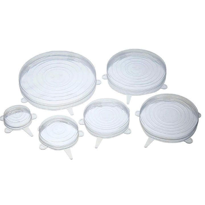 6 db rugalmas, állítható szilikon kupakból álló készlet