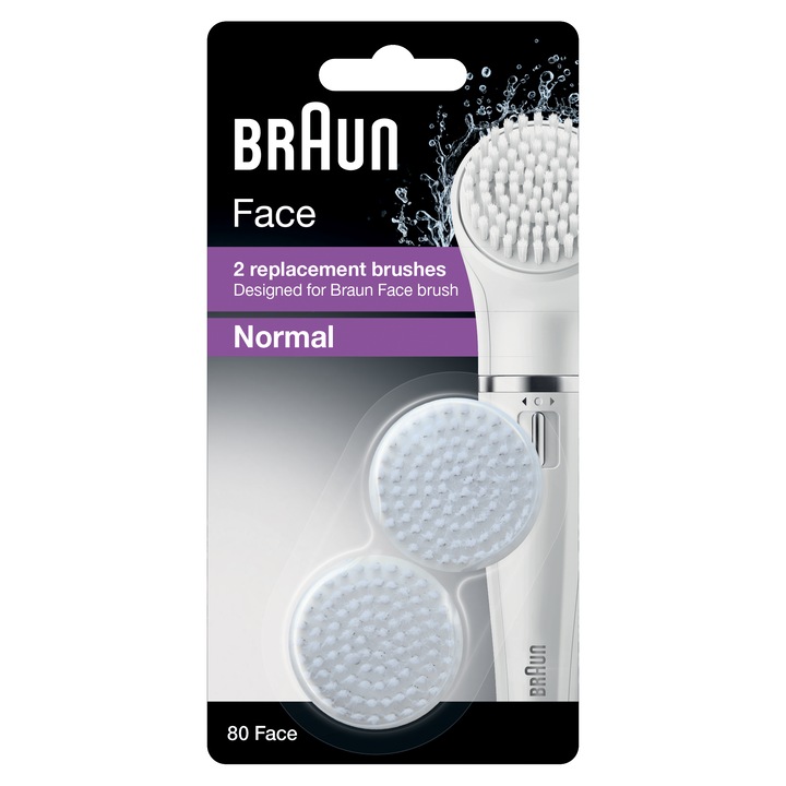 Braun Face 80 utántöltő, Braun Face tisztítókeféhez tervezve, 2 db