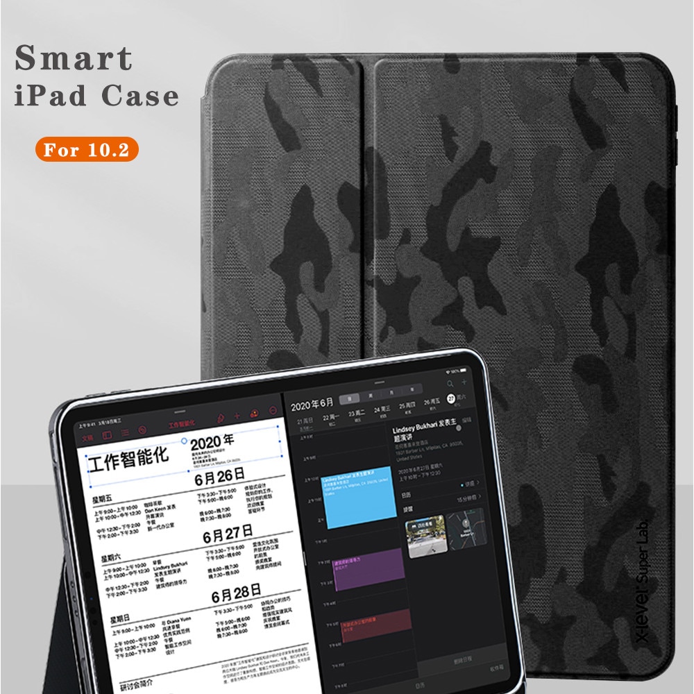 Husa tableta, Poliuretan/Silicon, Compatibil cu iPad, 10.2'', Multicolor