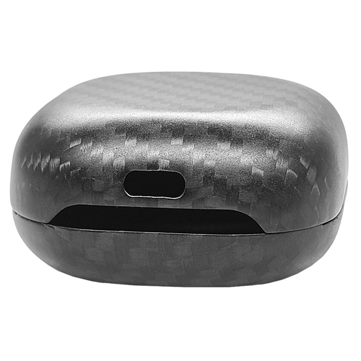Husa fibra de carbon SILKASE pentru Samsung Buds 2, aramid kevlar, negru mat